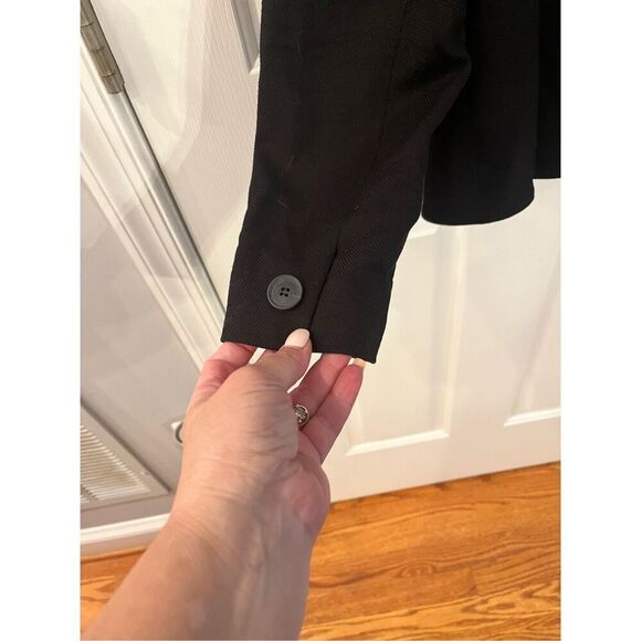 Lafayette 148 Black Wool Blend Blazer Jacket sz 10 EUC - Picture 8 of 9